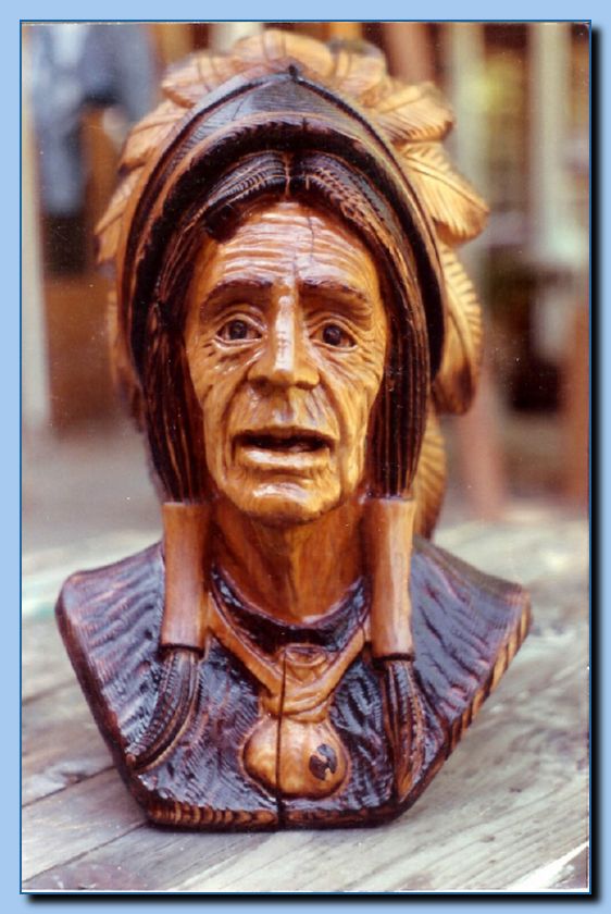 1-15 native american bust with head